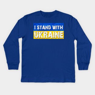 2022 Ukrainian Crisis Support Ukraine Kids Long Sleeve T-Shirt